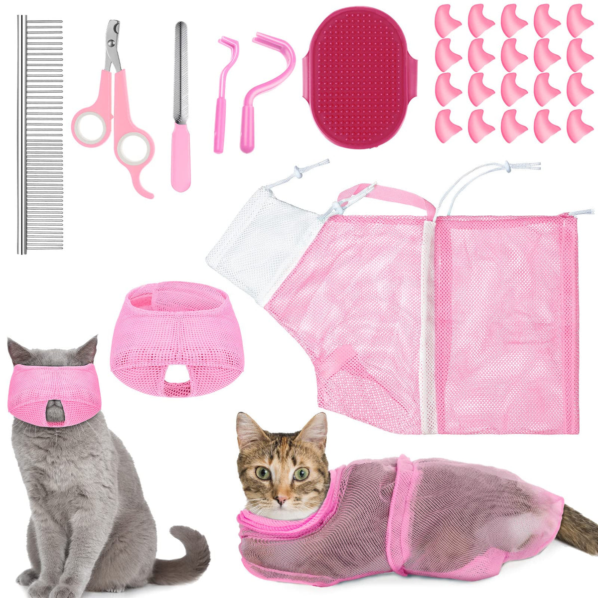 Kritkin: bolsa de ducha para gatos, uso seguro durante el baño.