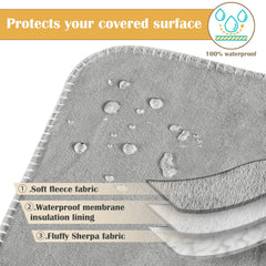 Kritter Planet manta impermeable con huellas de pata, sensación acogedora y limpieza mejorada.