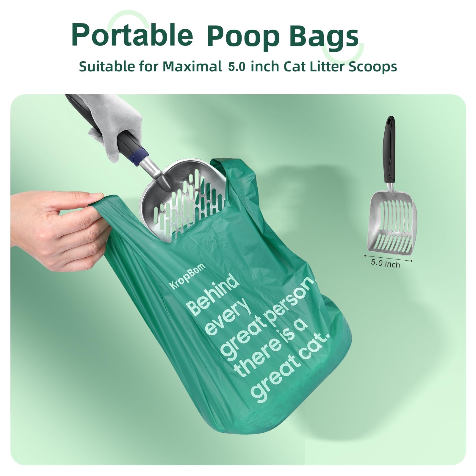 KropBom bolsas-gato-70-plastico-reciclado: opción ecológica para recoger desechos.