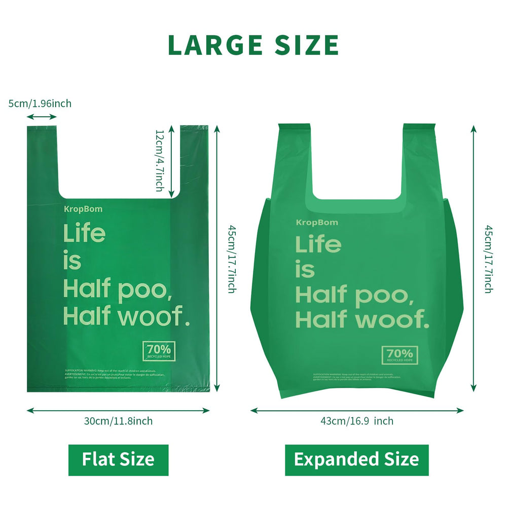 KropBom bolsas recicladas 70% para manejo responsable de desechos