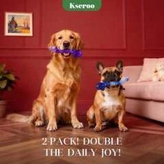 Hueso de masticación dura Kseroo para perros grandes, pensado para sesiones largas.