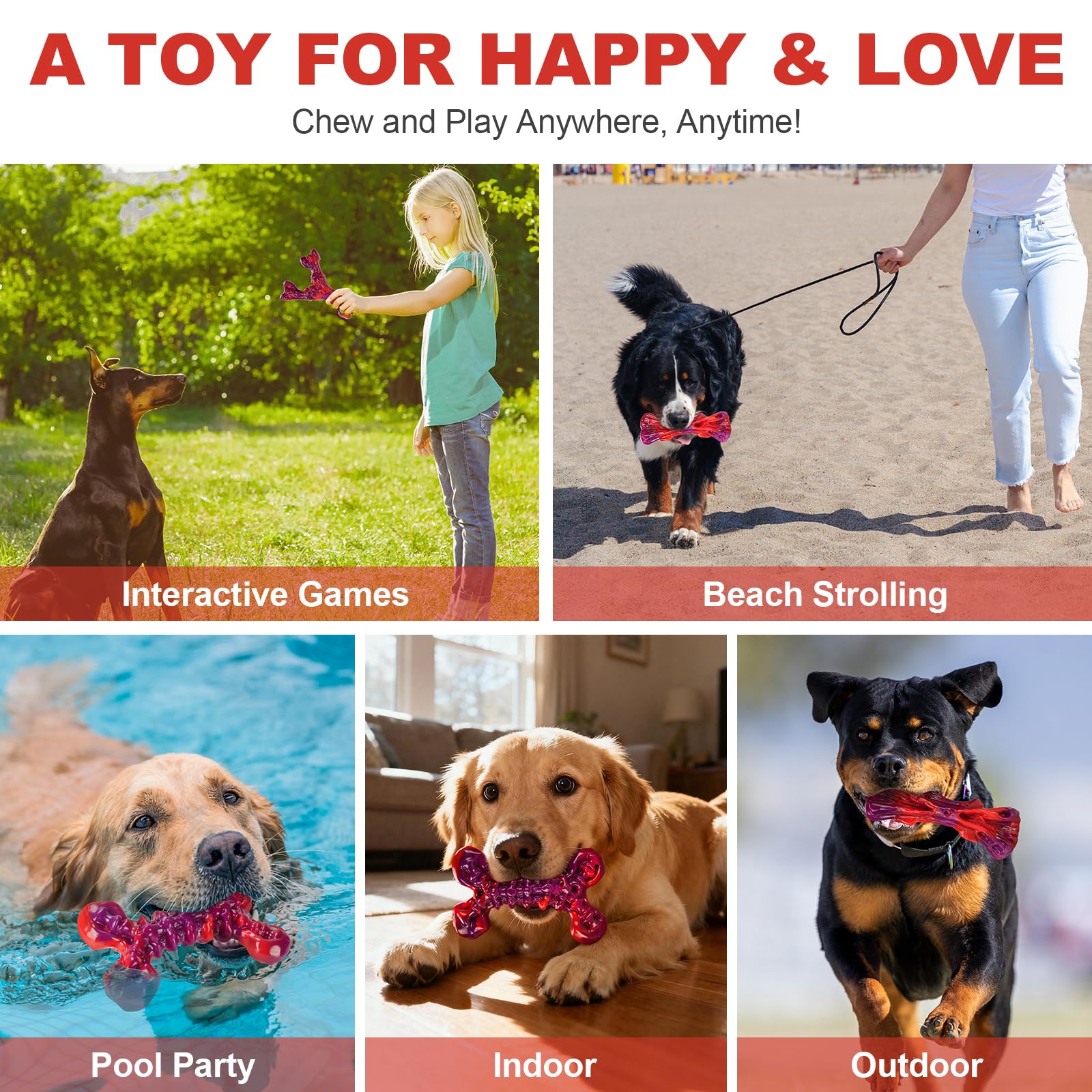 Kseroo Variedad en cada sesión: diversión para perros en interiores y patios.