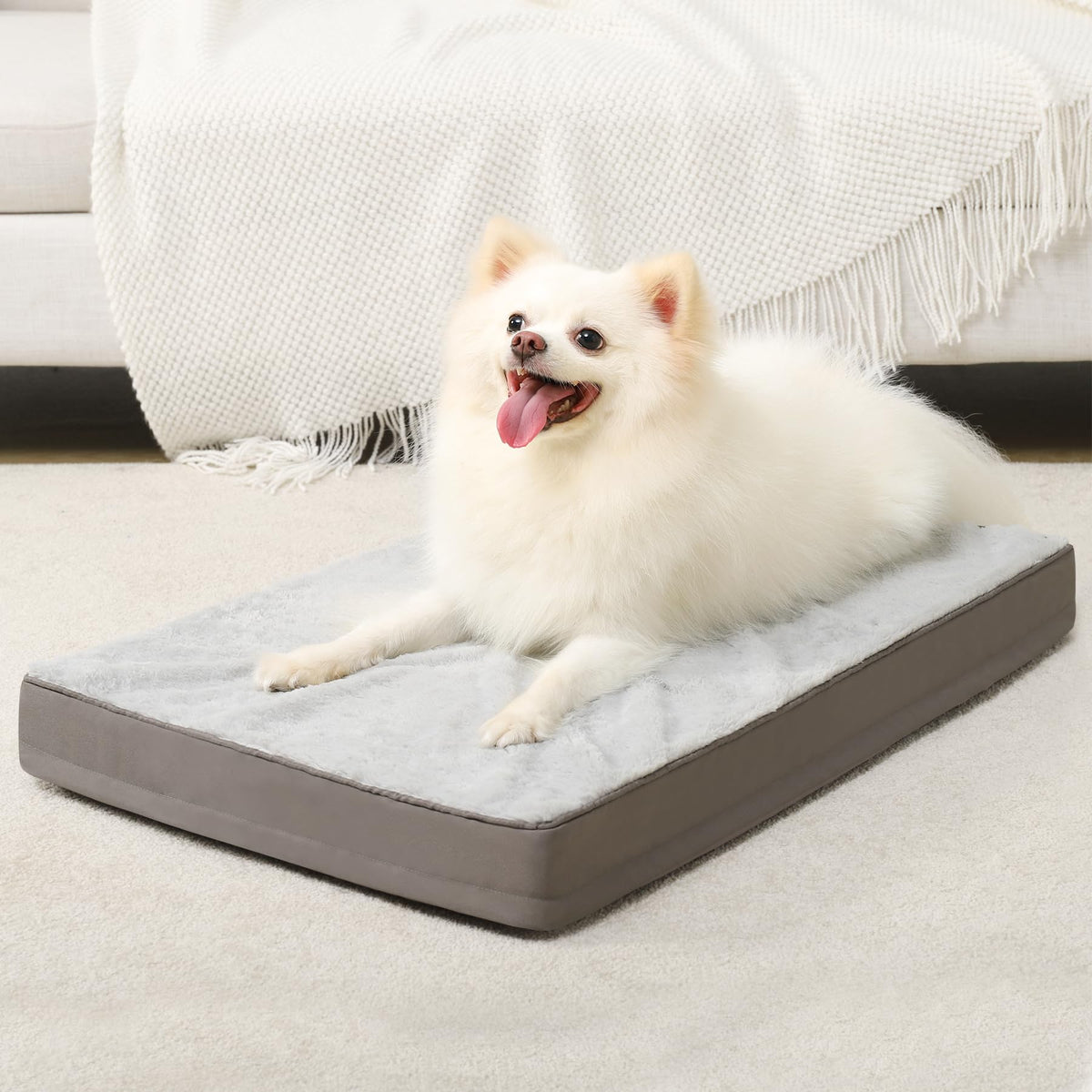 KSIIA cama ortopédica para perros pequeños con espuma de panal para soporte cómodo.