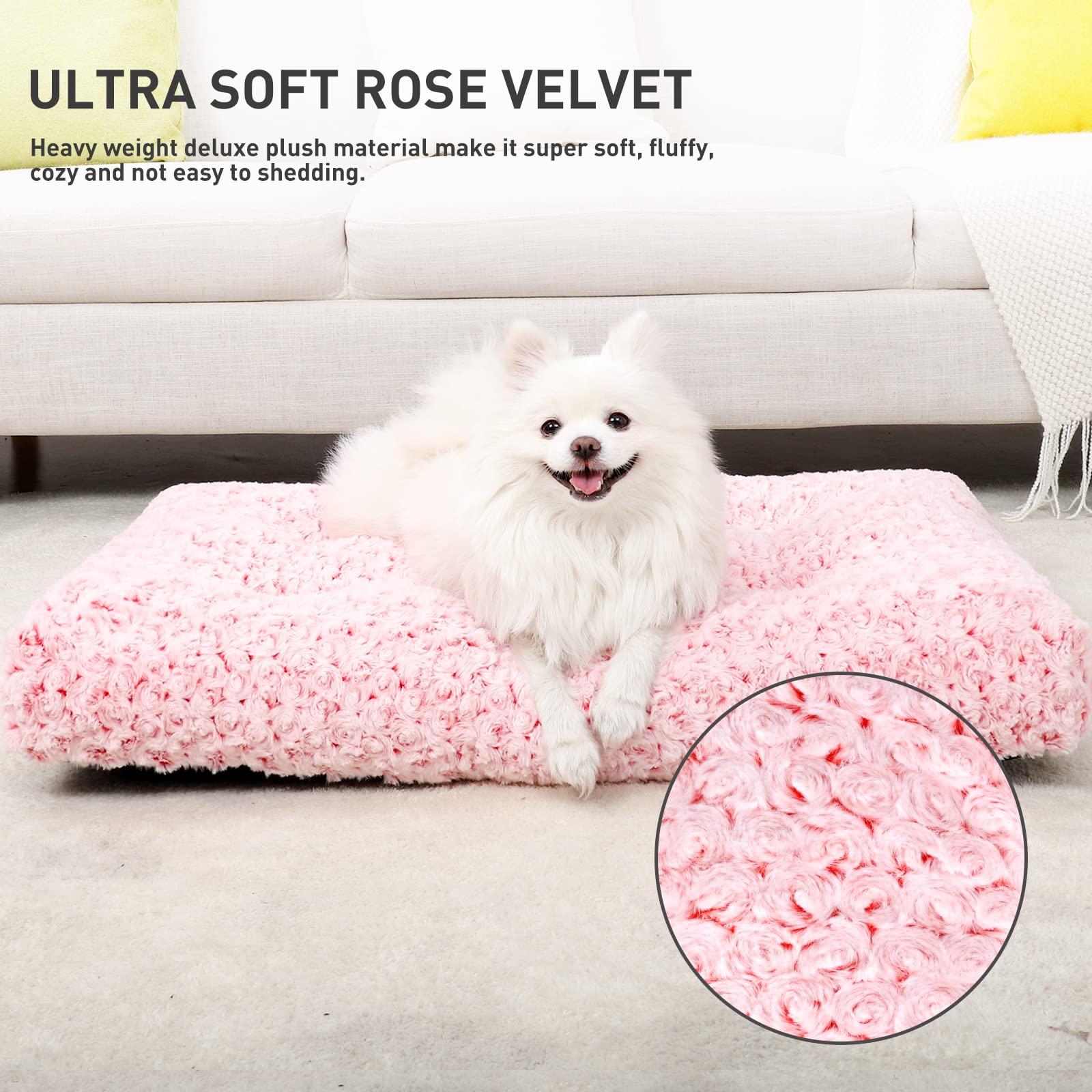 KSIIA Cama Deluxe Rosa: base antideslizante para mayor seguridad al subir.