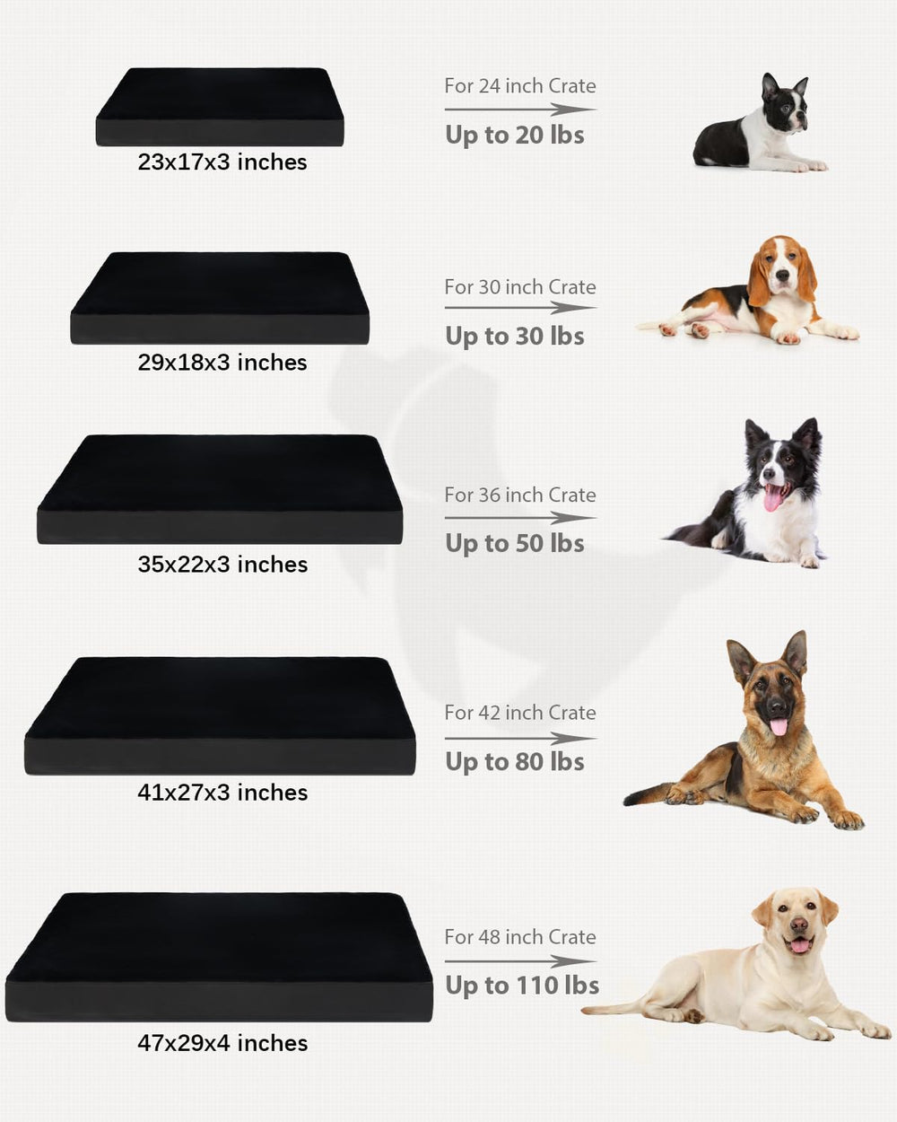 KSIIA cama de 23x17 pulgadas apta para perros hasta 9 kg