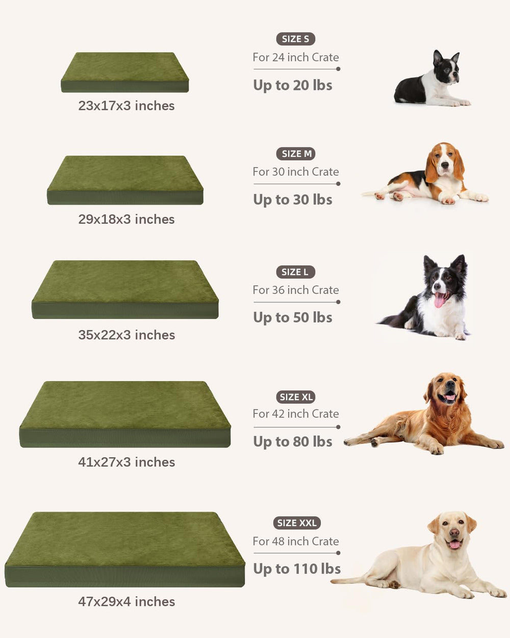 Cama KSIIA, tamaño 41 x 27 pulgadas, ideal para traslados de perros grandes.
