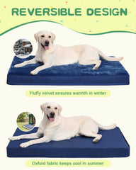 KSIIA cama con dos caras: terciopelo suave y tejido Oxford.