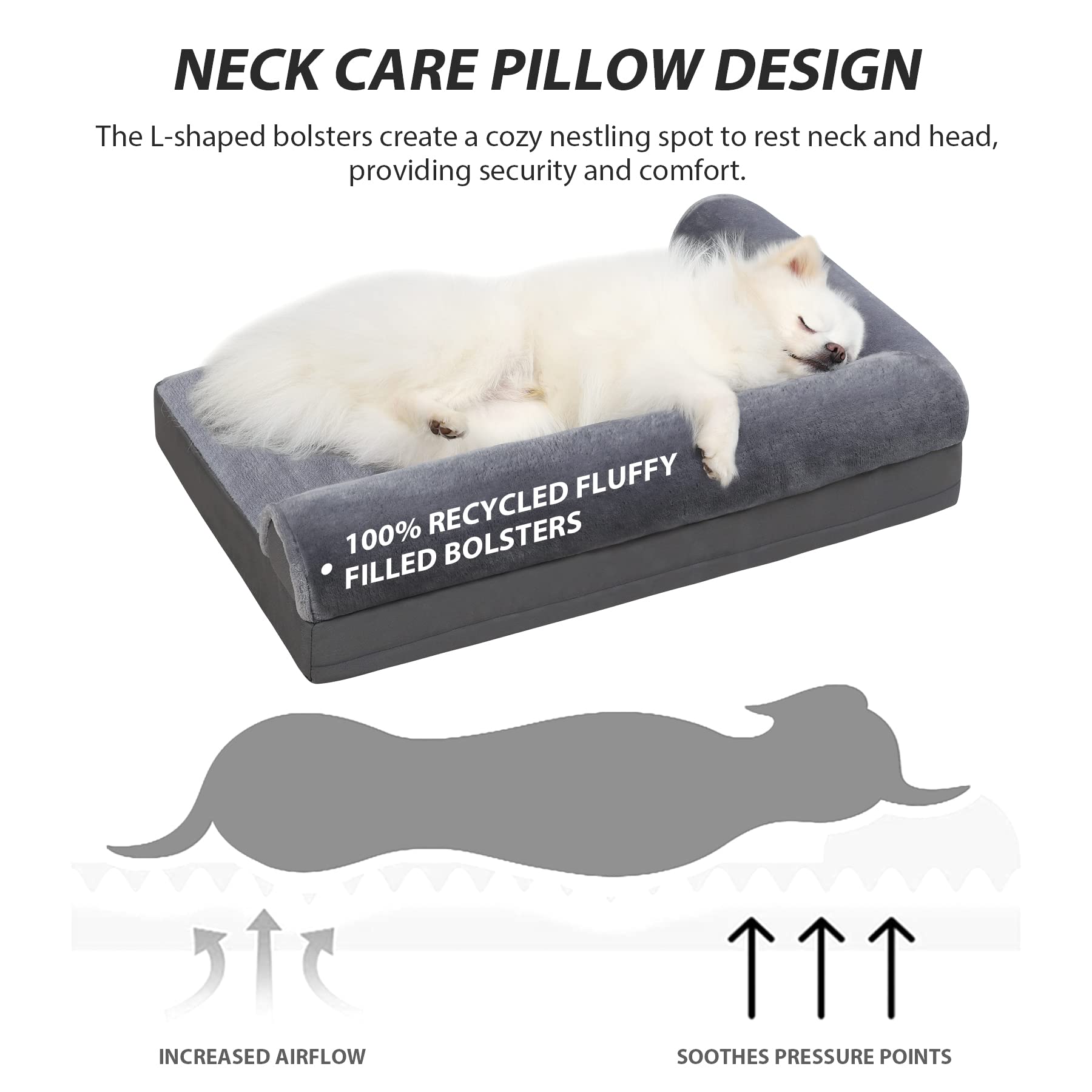 KSIIA Cama con capa impermeable TPU protege la espuma y facilita la limpieza.