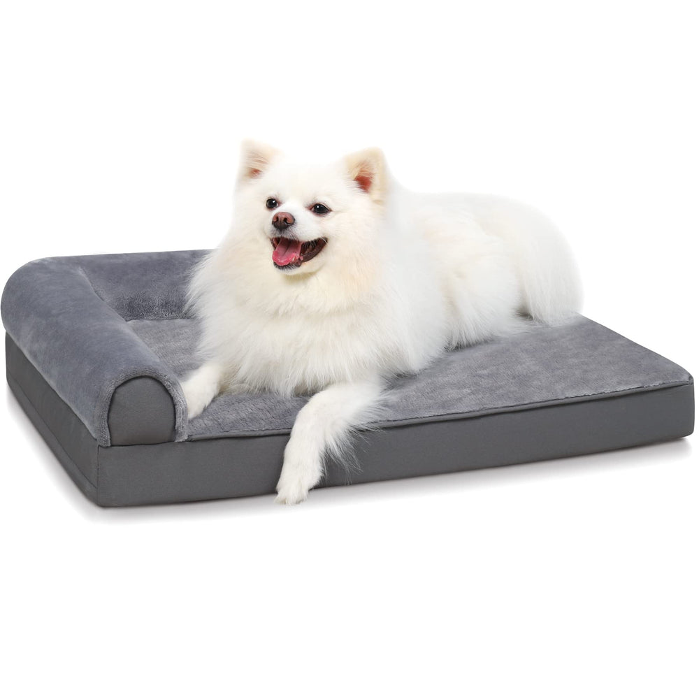 KSIIA Cama ortopédica para perros, superficie de franela suave para descanso cómodo.