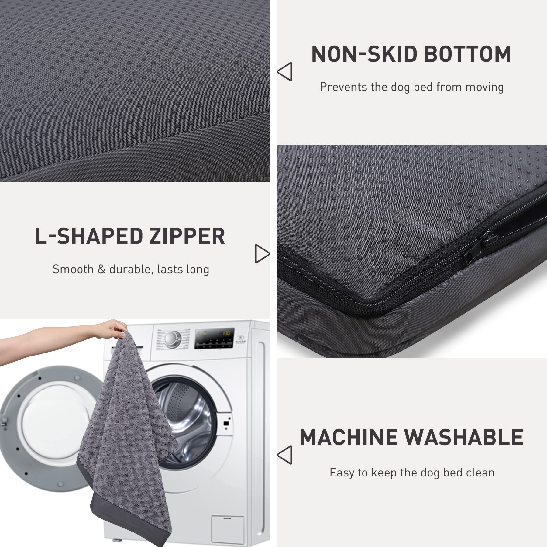 KSIIA cama de tamaño mediano 29x18 pulgadas, apta para perros de hasta 30 lb.