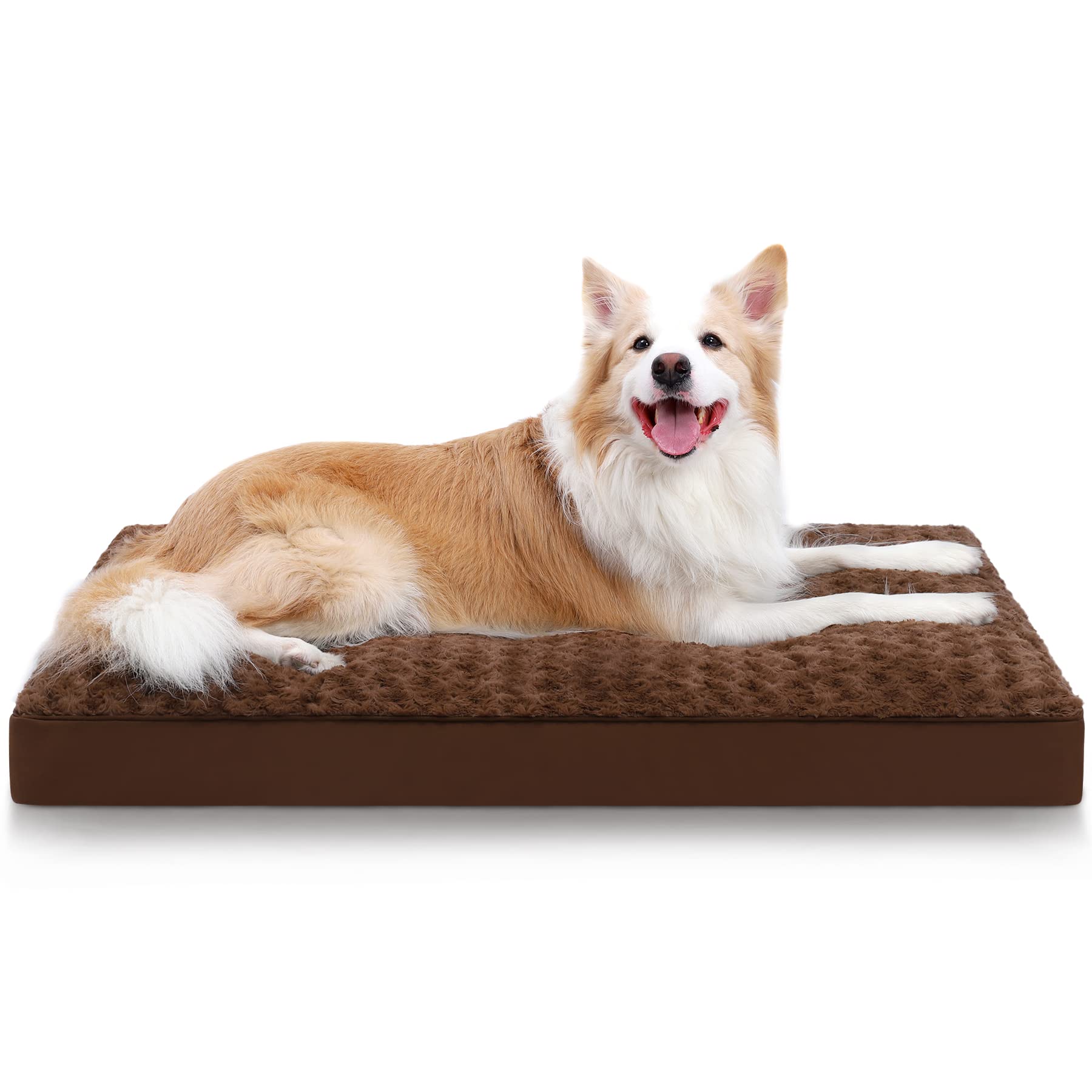 KSIIA cama para jaula con terciopelo rosa, confort suave para perros grandes.