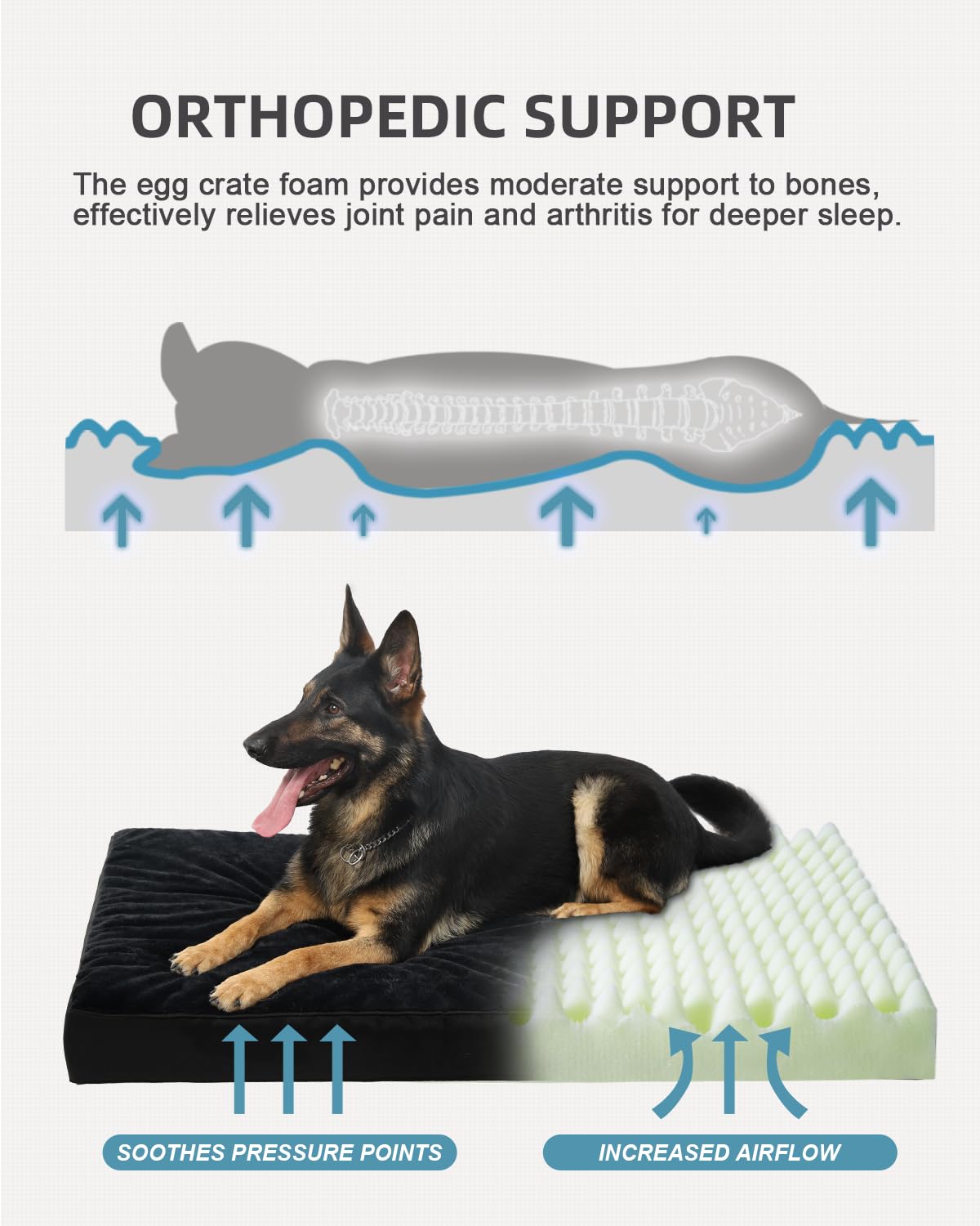 KSIIA cama para jaula con doble cara suave y fresca para perro