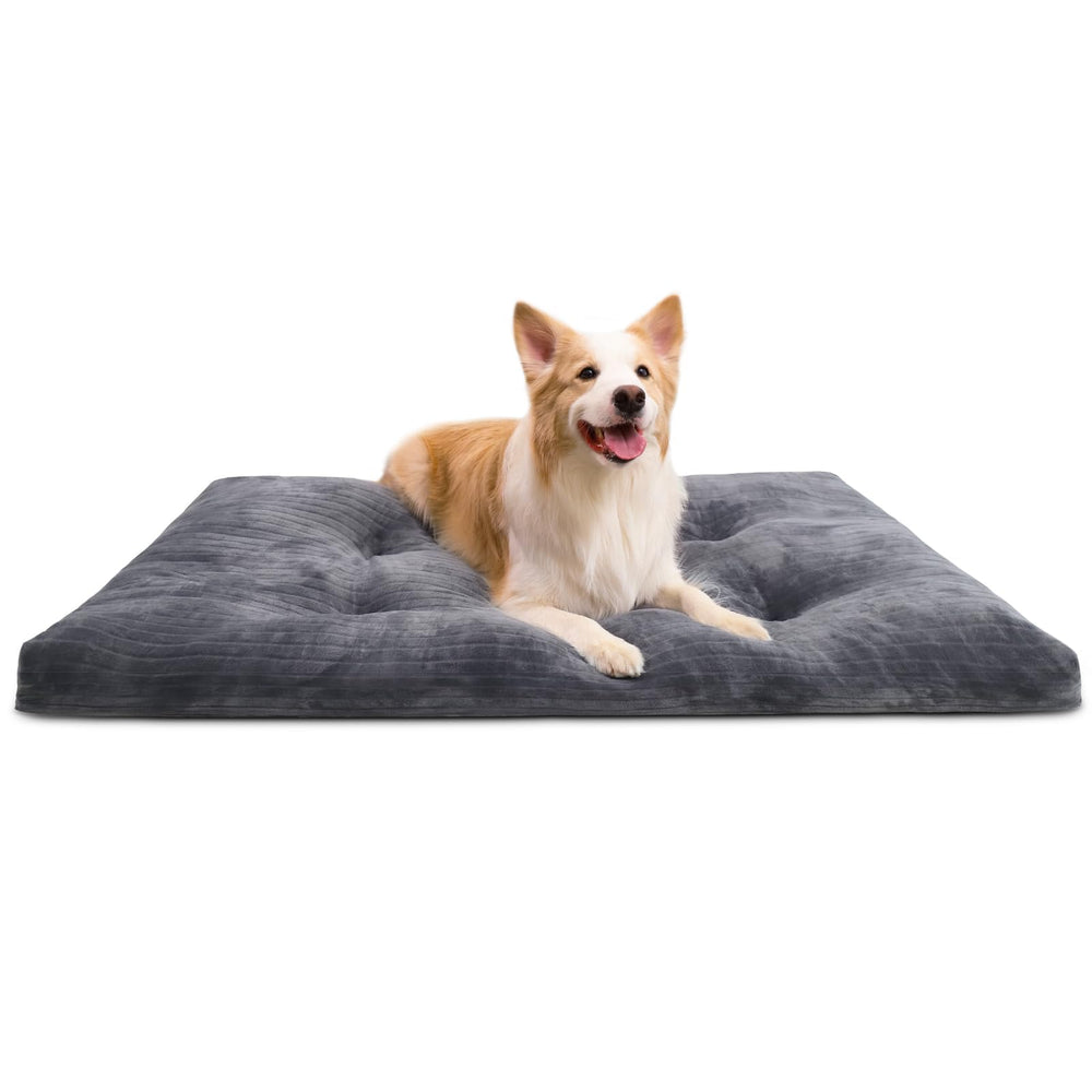 KSIIA cama para perro grande en jaula gris, soporte estable y cómodo.