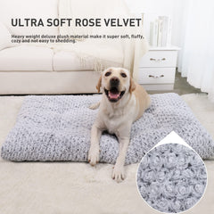 KSIIA cama perro lavable peluche gris, fácil de limpiar y mantener.