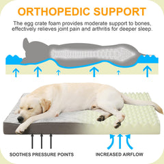 KSIIA cama perro, cobertura desmontable para limpieza rápida