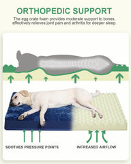 KSIIIA cama para perros, espuma panal 3pulgadas, soporte estable