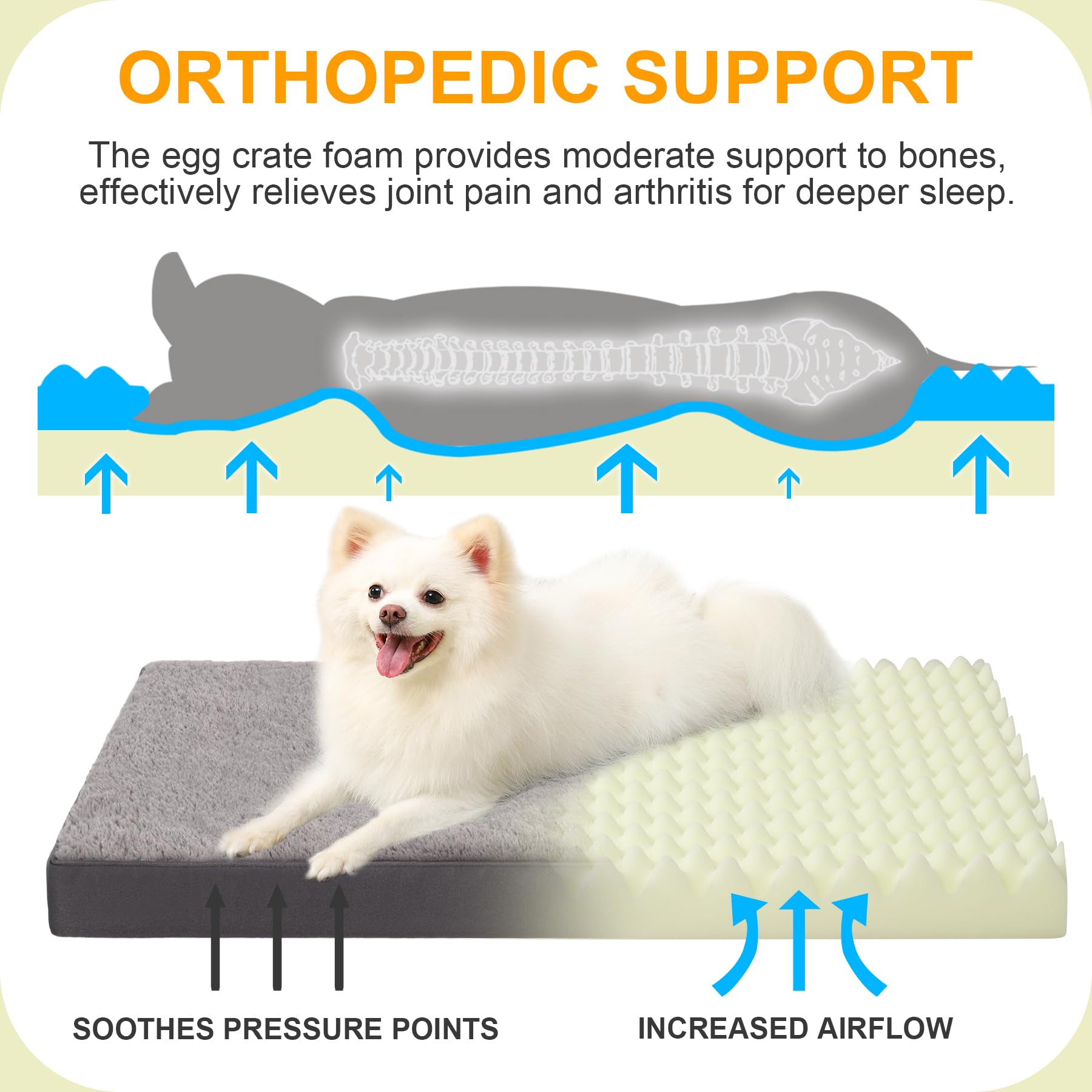 KSIIA cama para perro suave e impermeable, ideal para uso diario y limpieza.