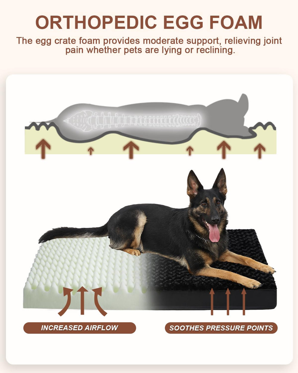 KSIIA funda desmontable lavable para cama de perro, limpieza fácil