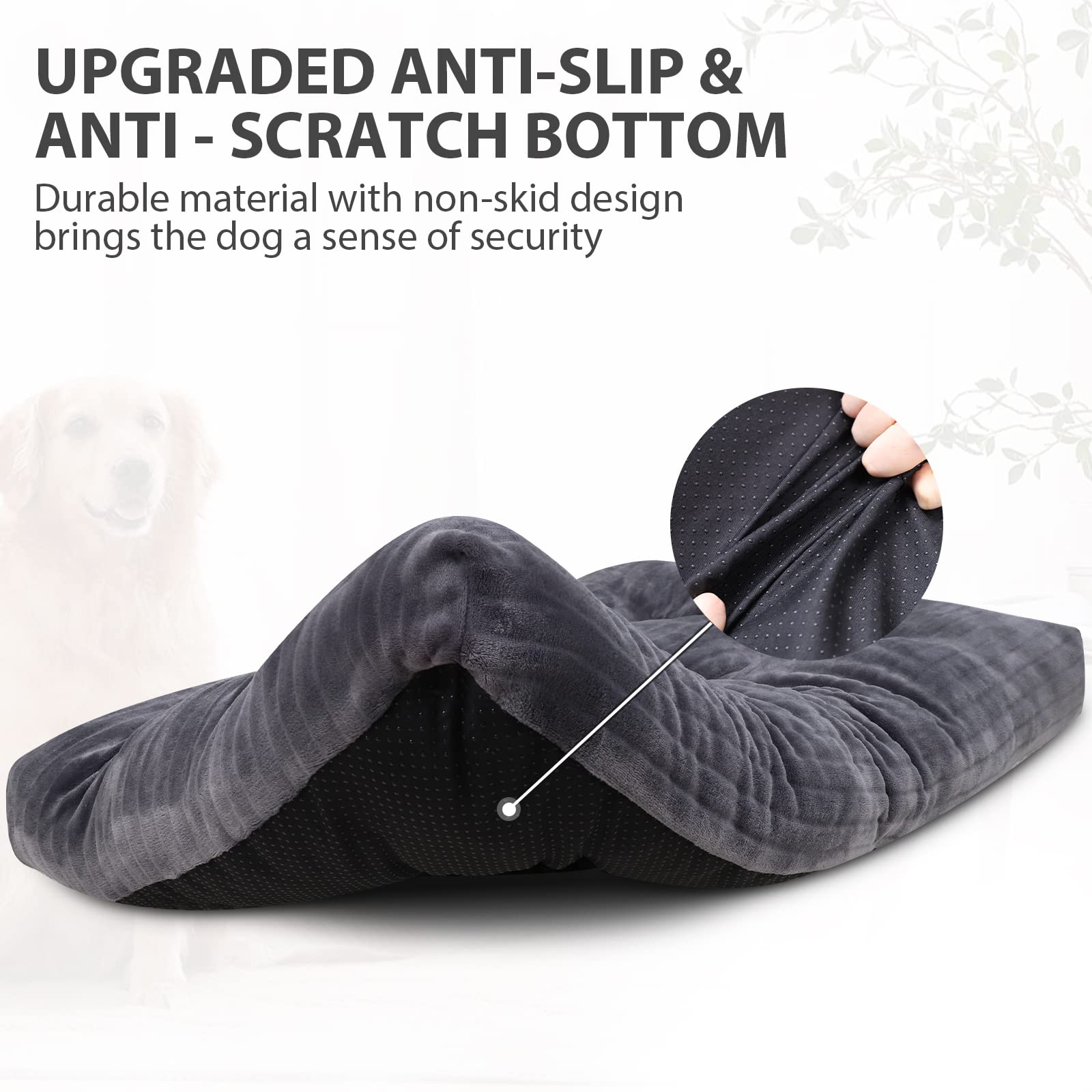 ksiiia lavable-a-maquina-cama-perro-gris facilita la limpieza en casa.