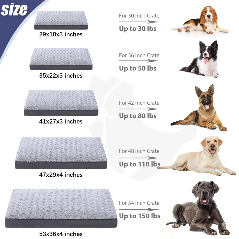 KSIIIA cama 35x22 pulgadas, ideal para perros grandes en jaula.