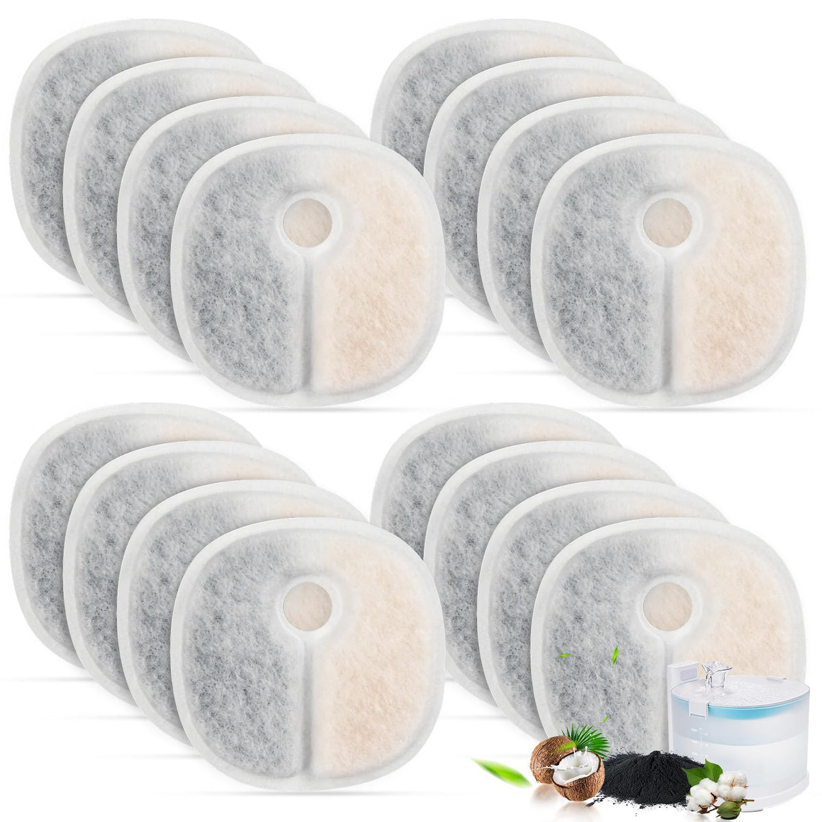 KTNAid filtros E1/E1+ para fuente de gatos, agua fresca todo el año.