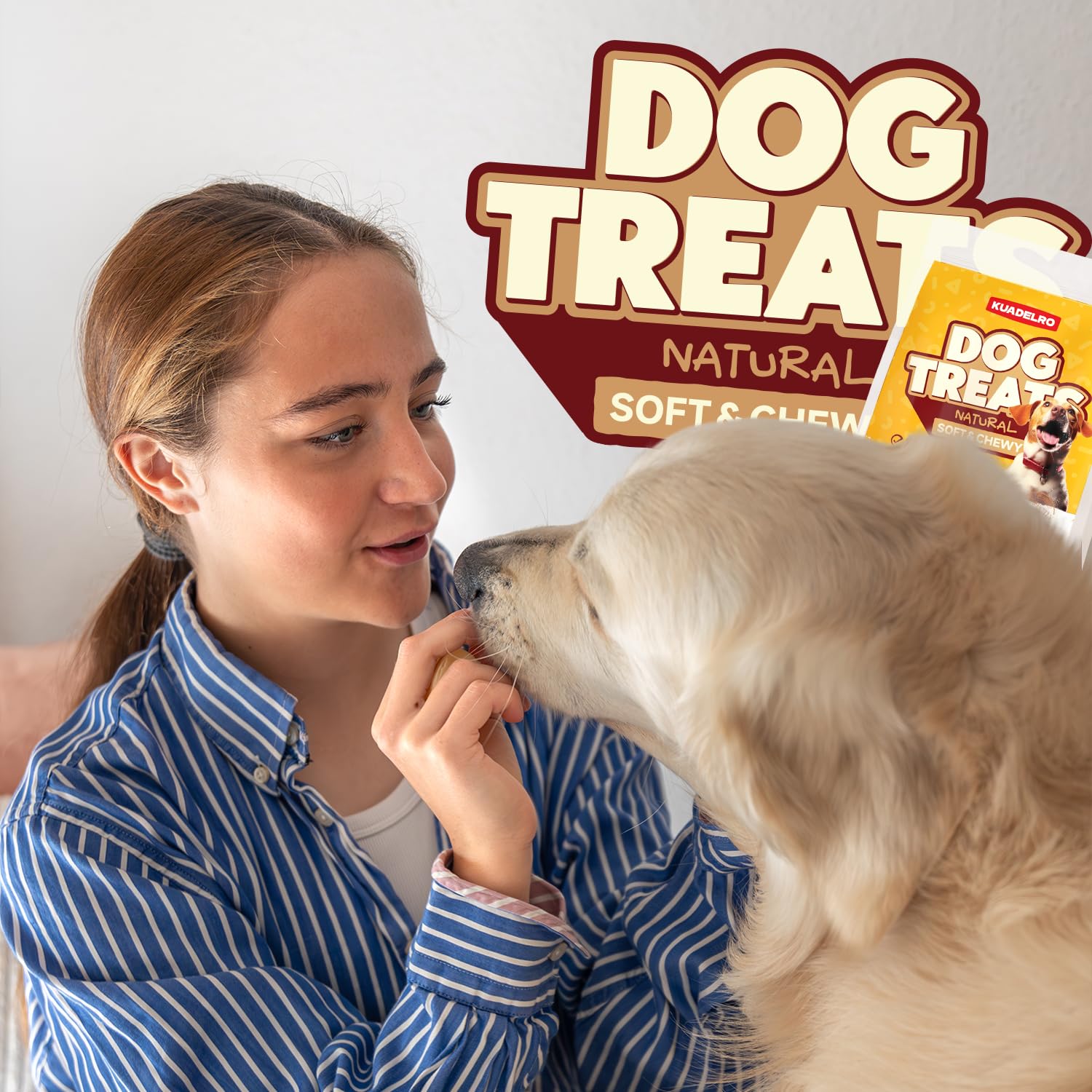 KUADELRO Anillos de Pato para Perros, empaque 10.58 oz, snack saludable