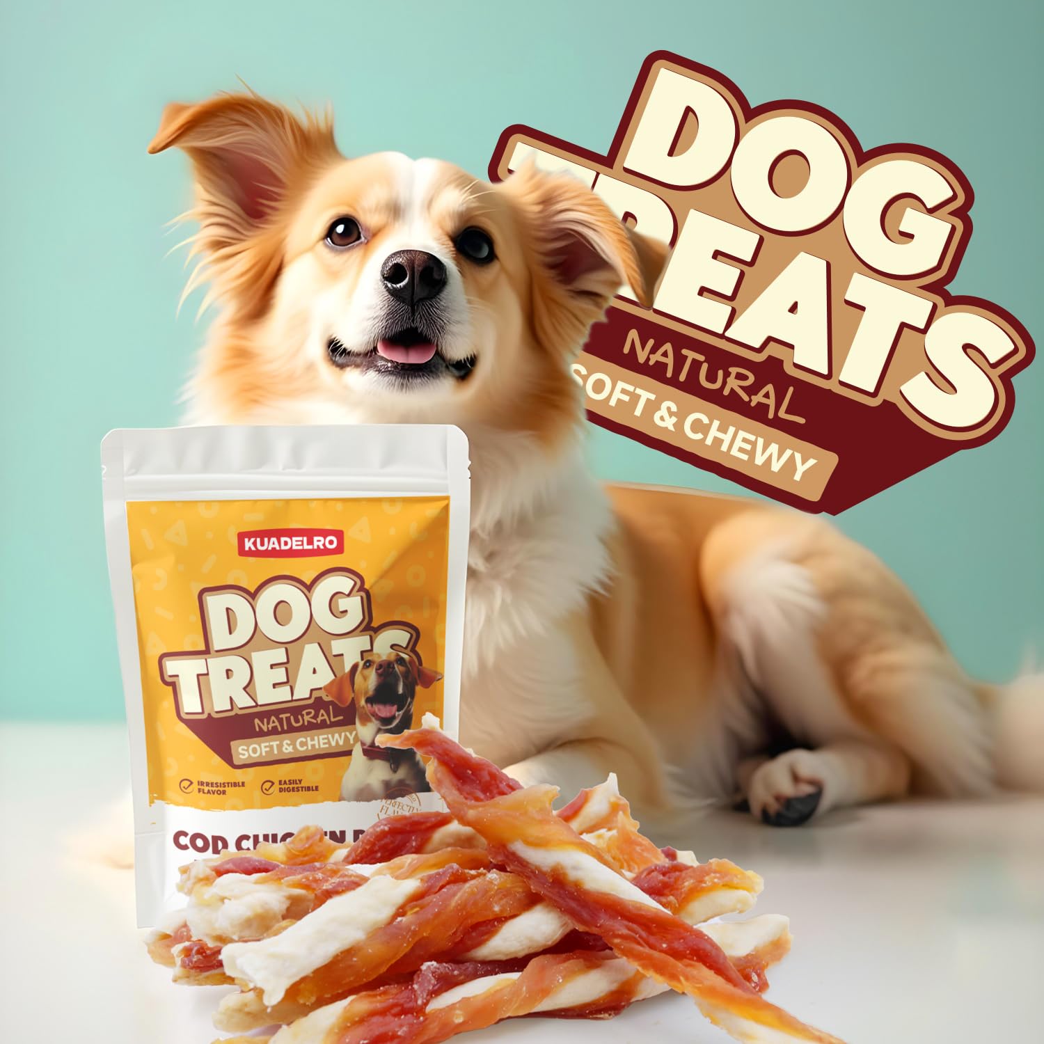 KUADELRO Jerky apto para perros de diferentes tamaños.