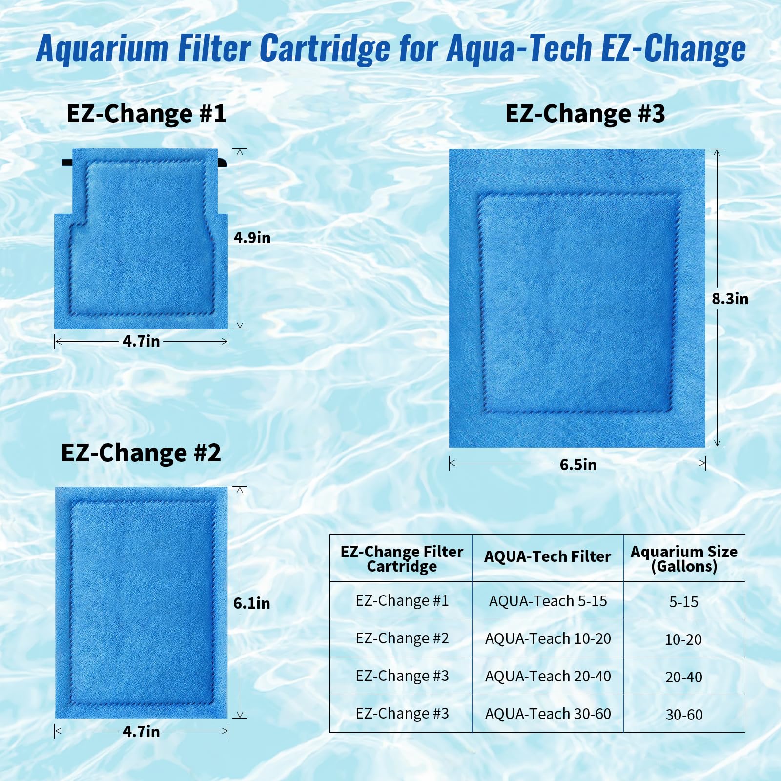 Kucbraly cartucho filtro Aqua-Tech 20-40 30-60, filtración estable