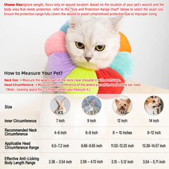 KUDES collar-isabelino-ajustable-gato-xs, ajuste cómodo para la recuperación.
