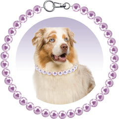 KUDES collar de perlas grandes 20 mm, look sofisticado para paseos.