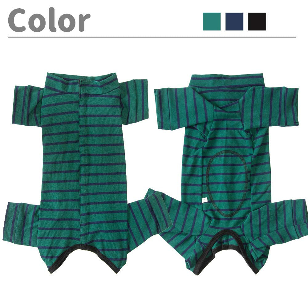 Kukaster Pet Recovery Suit frontal: cobertura total para evitar lamidos.
