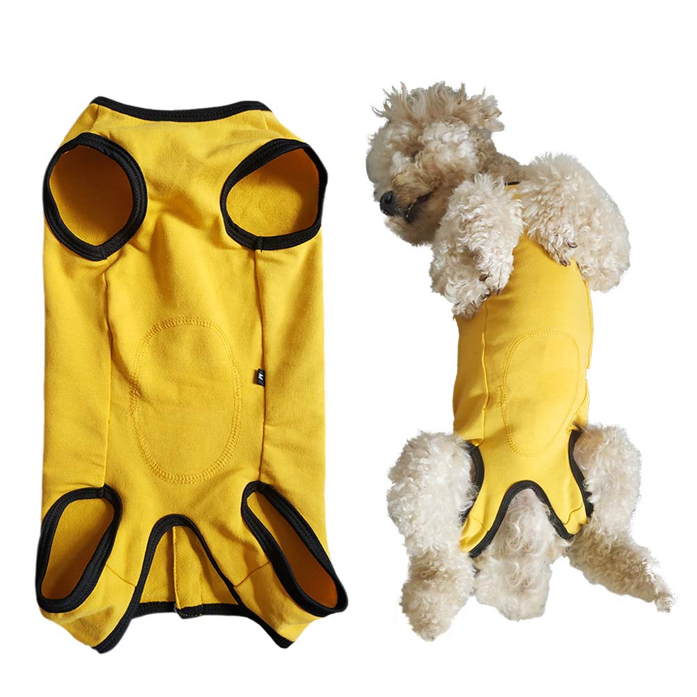 Kukaster Pet traje de recuperación para perro visto frontal protege la herida