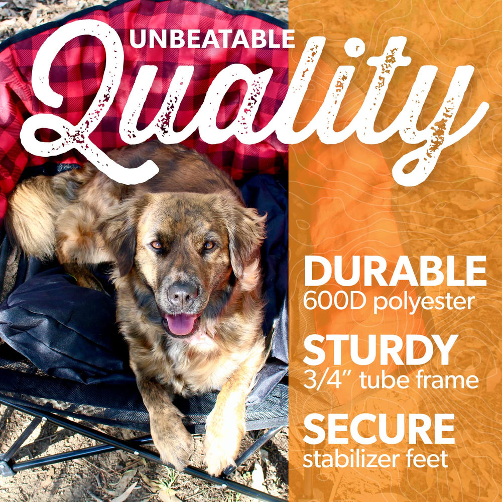 Cama exterior Kuma para perro proporciona comodidad ultra suave para aventuras al aire libre.