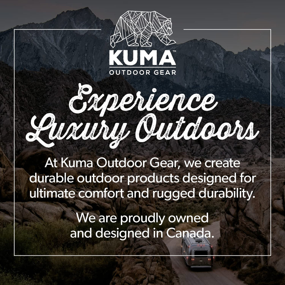 Ideal para camping y glamping con mascotas usando la cama Lazy Bear de Kuma.