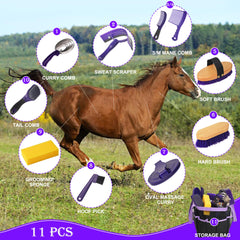 KUNBEIEN kit de aseo completo para caballo, cuidado del cuerpo fácil y eficiente