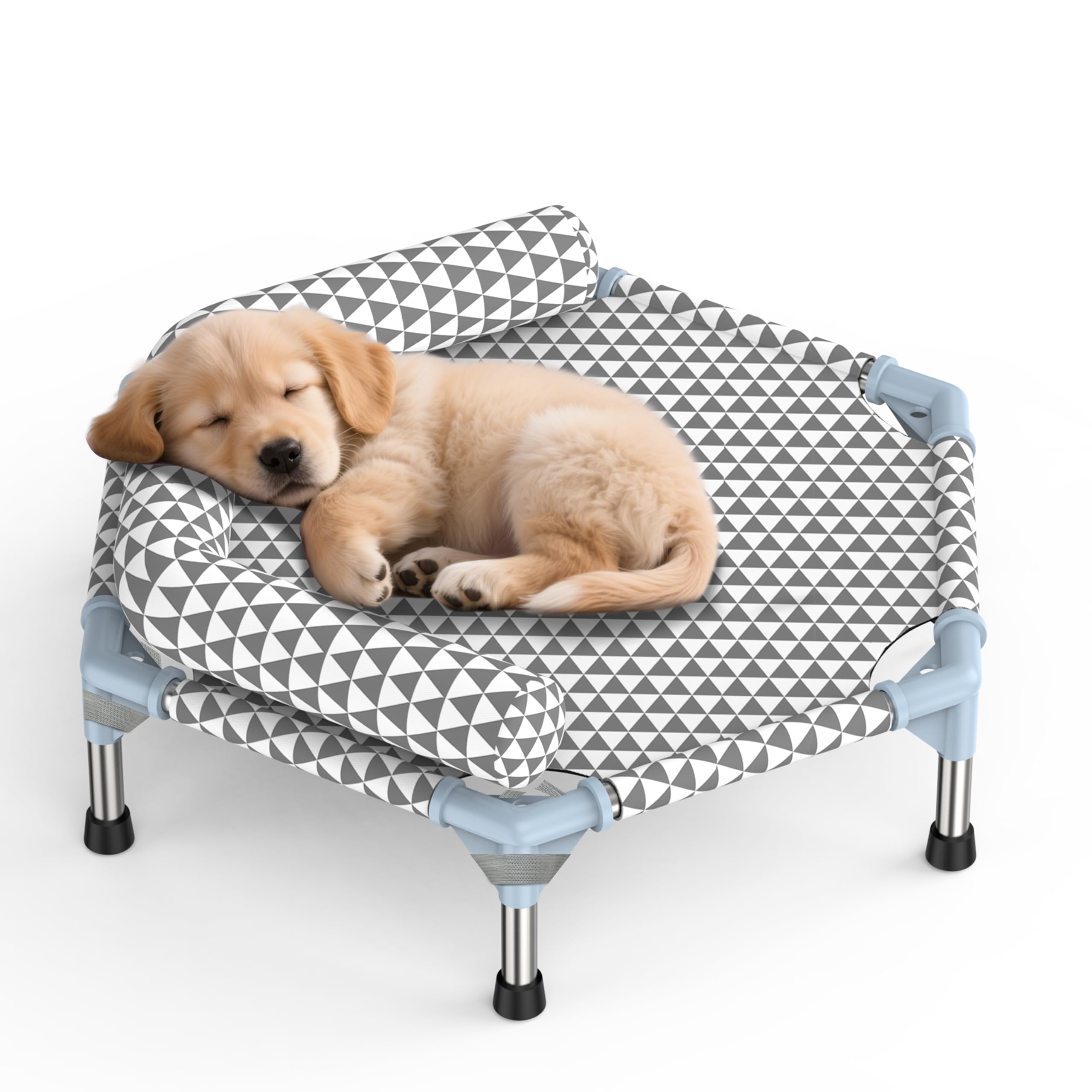 Kuntrust cama ortopédica para perros pequeños con elevación estable y soporte.