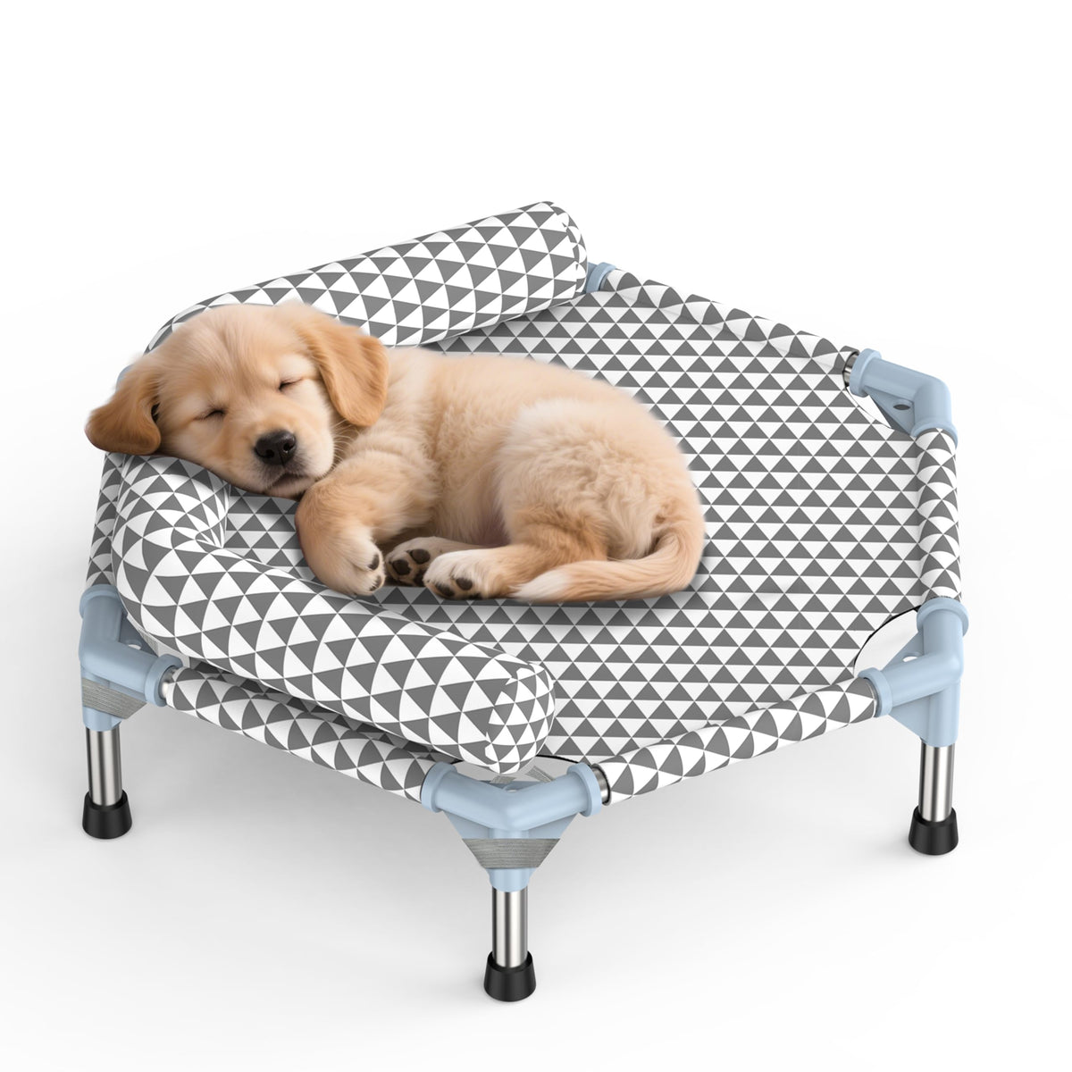 Kuntrust cama ortopédica para perros pequeños con elevación estable y soporte.