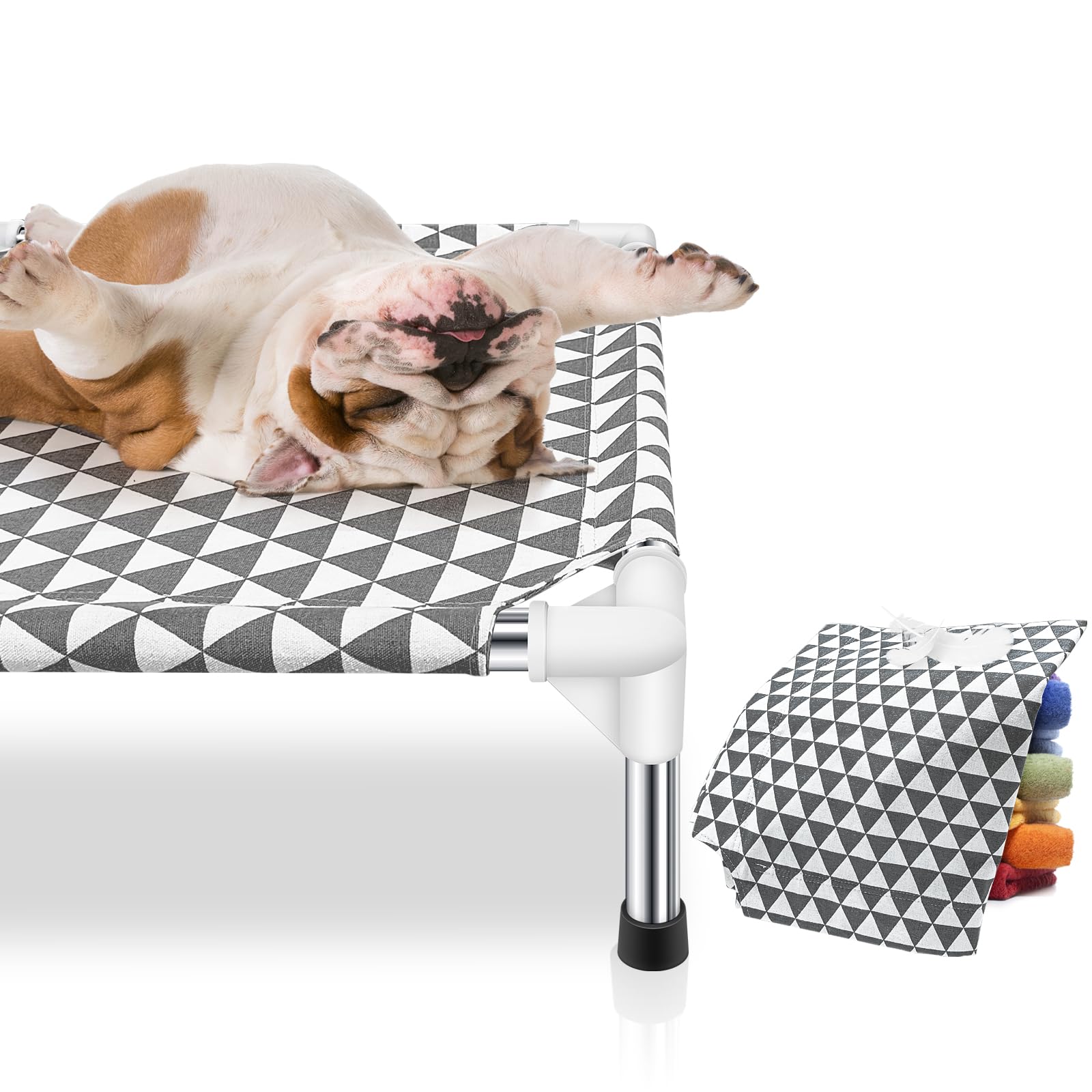 Kuntrust cama elevada antideslizante para perro: estabilidad en superficies resbaladizas.