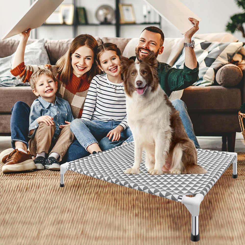 Kuntrust cama elevada exterior con confort agradable para perros activos.