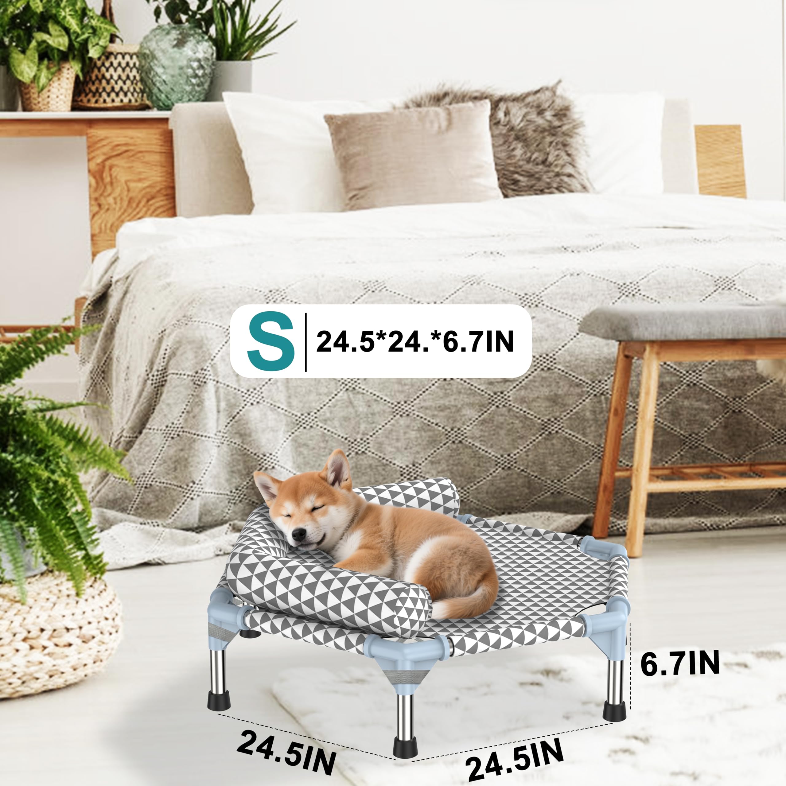 Kuntrust funda removible lavable para cama de perros, limpieza fácil entre usos.
