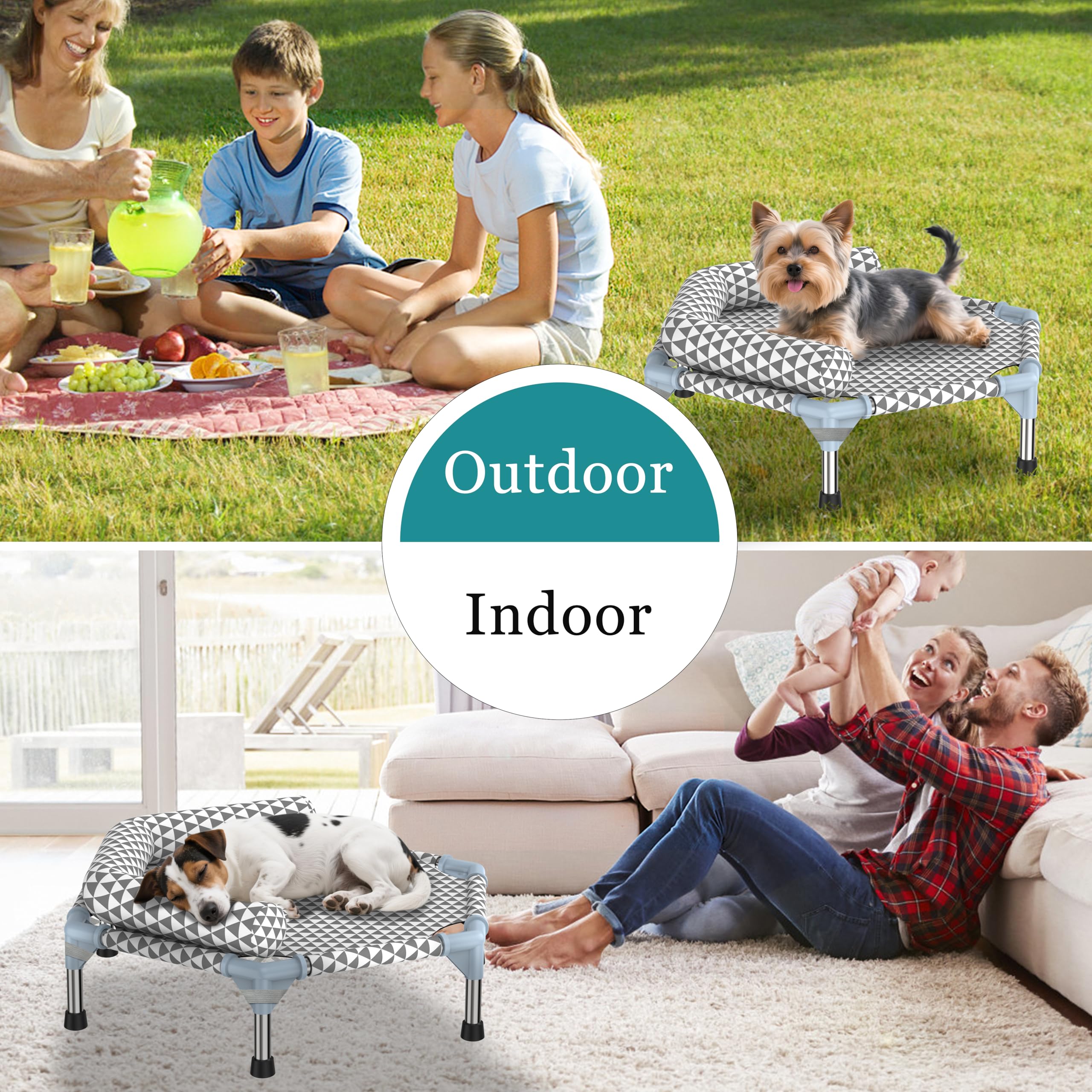 Kuntrust tejido de algodón transpirable para perros, mejora la ventilación y reducción de presión.
