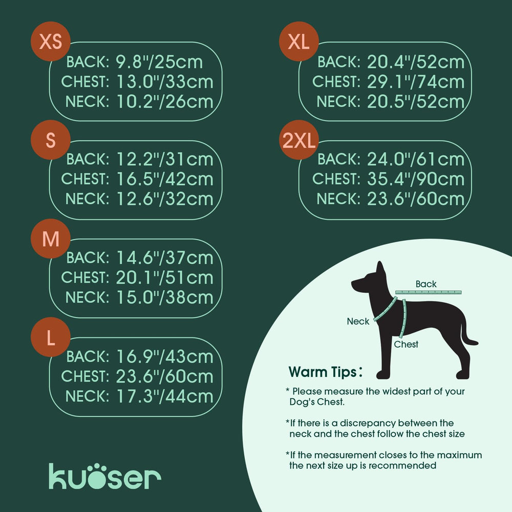 Kuoser abrigo perro con cierre trasero, fácil de poner y quitar.