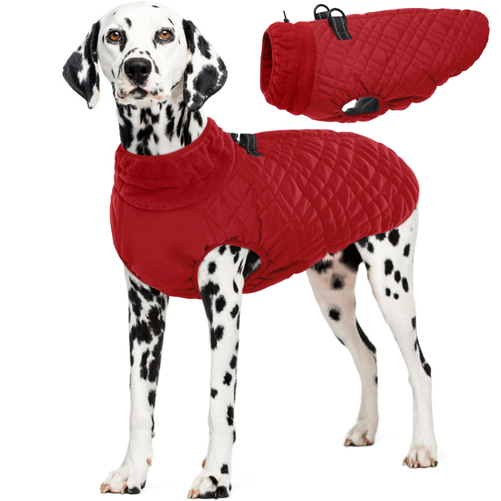 Kuoser abrigo para perro grande con arnés integrado, comodidad y seguridad.