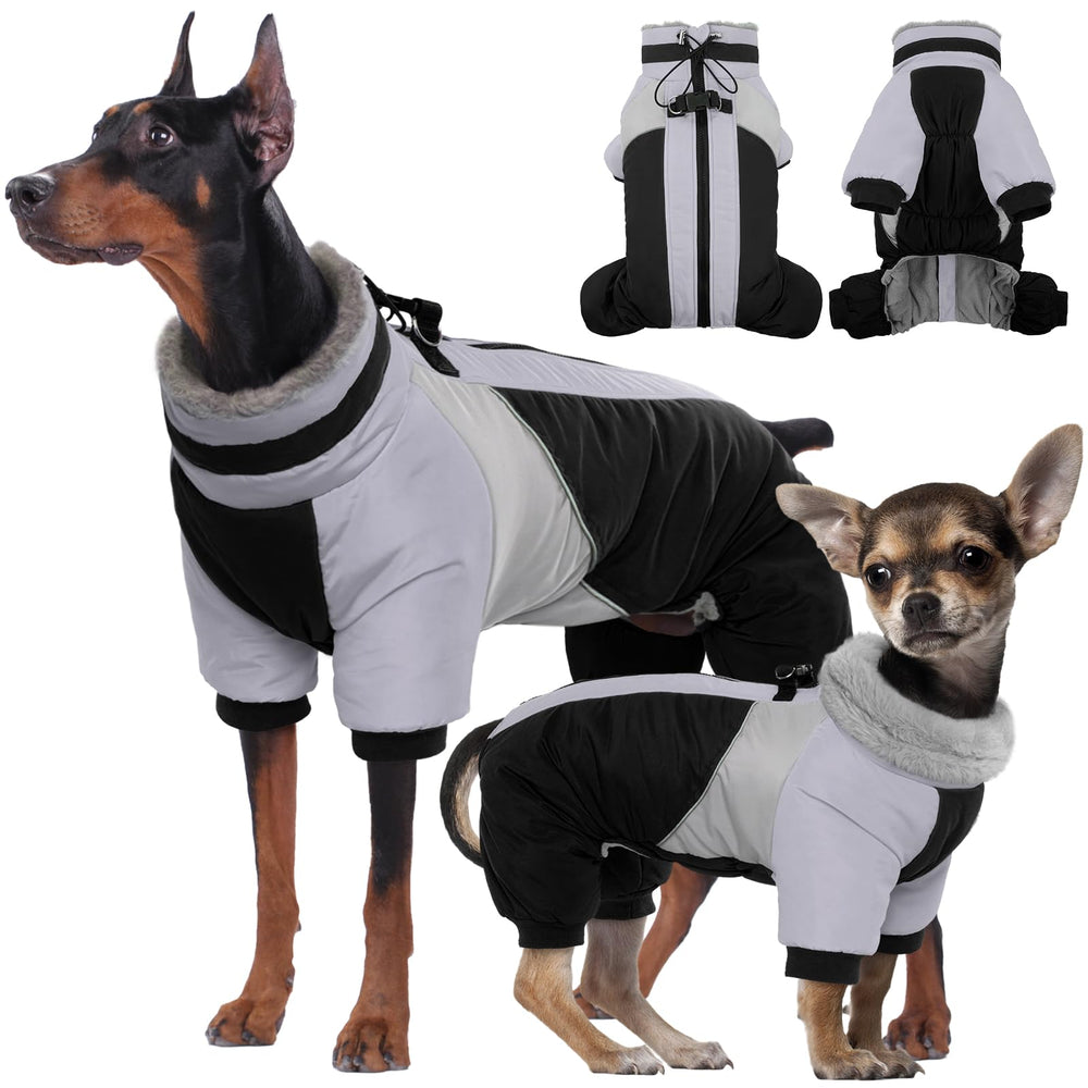 Kuoser abrigo para perros grueso de cuatro patas, mantiene calor durante paseos fríos.