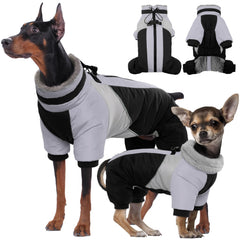 Kuoser abrigo para perros grueso de cuatro patas, mantiene calor durante paseos fríos.