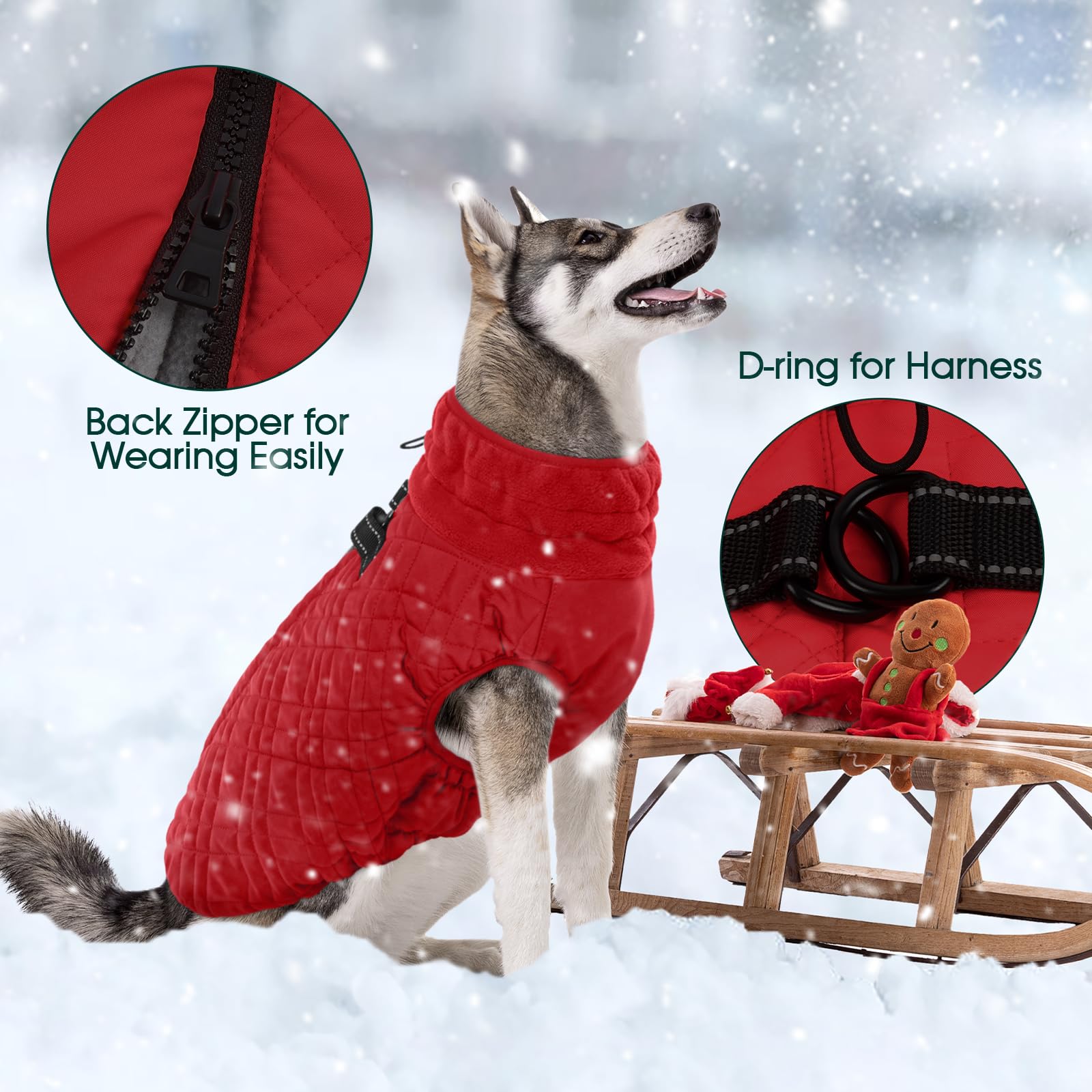 Kuoser chaqueta impermeable para lluvia y nieve, ideal para paseos en mal tiempo.