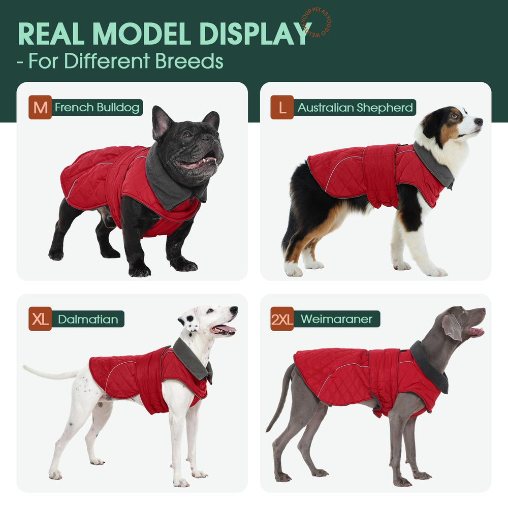 Kuoser Extrawarm para perros, espalda, ajuste cómodo para perros grandes.