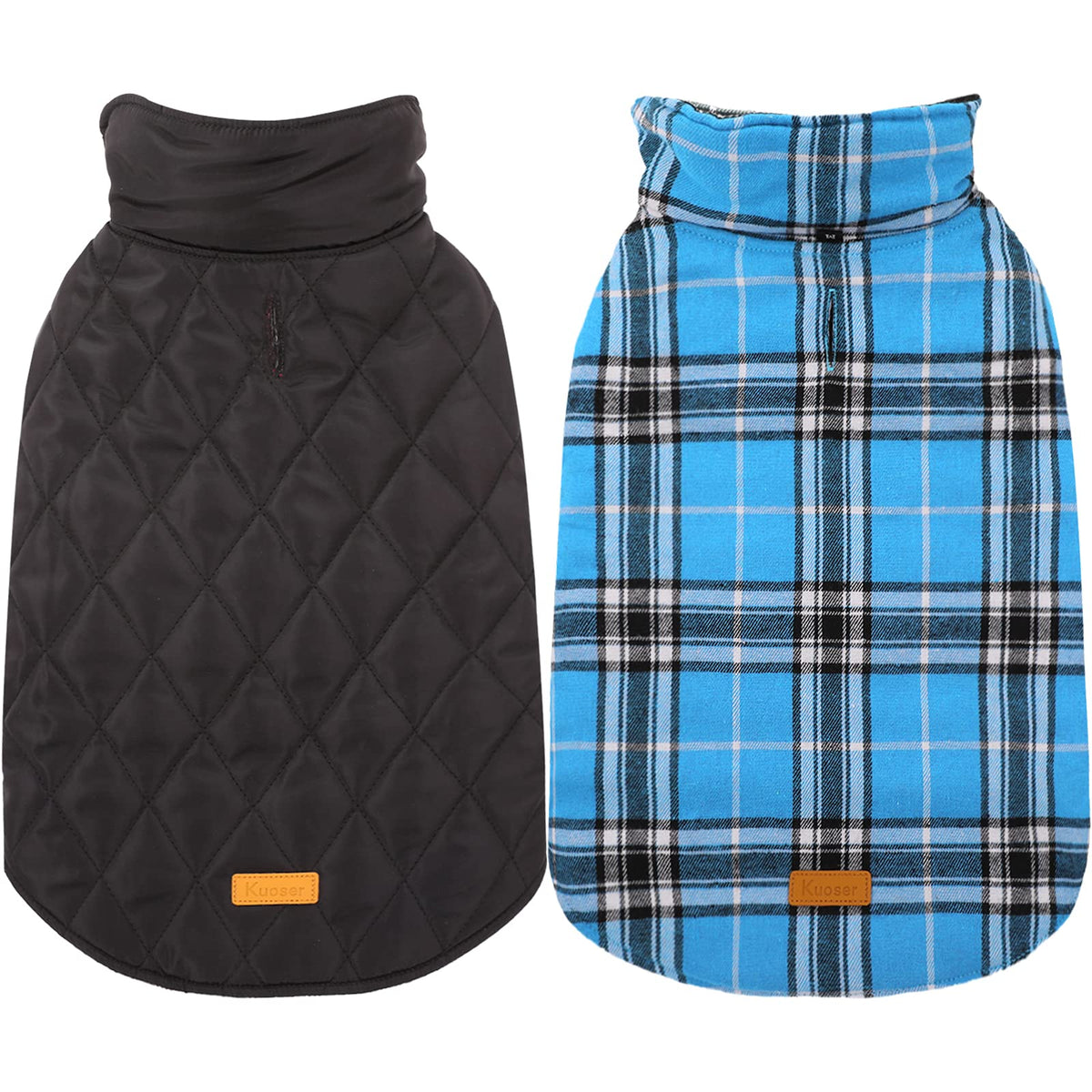 Kuoser capa para perros, vista frontal; protección cálida para paseos diarios