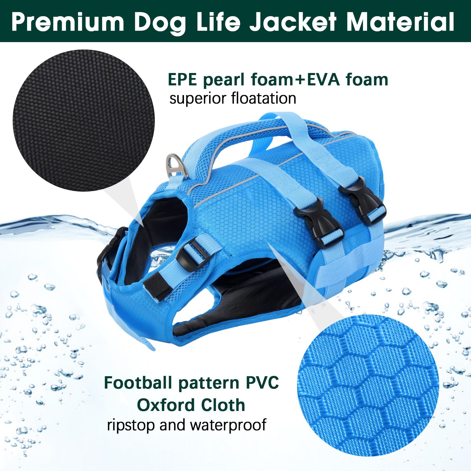 Kuoser chaleco ajustable para perros con correas seguras y hebillas.