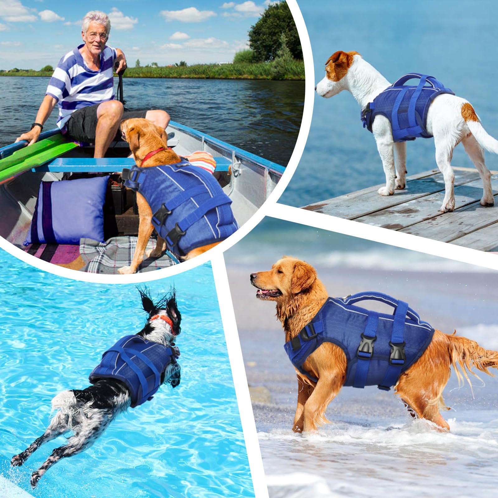 Kuoser chaleco para uso en piscina y lago con mango de rescate